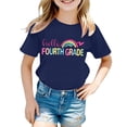 thumbnail image 2 of Boys & Girls Crew Neck Short Sleeve T-Shirts,Comfortable Breathable Casual Tops for Daily Back-to-School Outfits, 2 of 4
