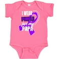 thumbnail image 3 of Inktastic I Wear Purple for My Papa Pancreatic Cancer Awareness Boys or Girls Baby Bodysuit, 3 of 5