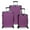Purple, variant on Luggage 3-Pieces Set ABS Durable Suitcase Rose Gold 20"24"28"