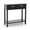 Black, variant on Resenkos Narrow Console Table with Drawers and Open Storage Shelf-Black, Narrow Console Table, Entryway Hall Table with Shelves for Foyer & Entry Spaces