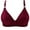 Burgundy, variant on Herrnalise Women's Lace Edge Vertical Stripe Back Bra Padded Bra Wireless Lingerie For women