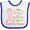White and Royal, variant on Inktastic My Mom is a Survivor Breast Cancer Awareness Boys or Girls Baby Bib