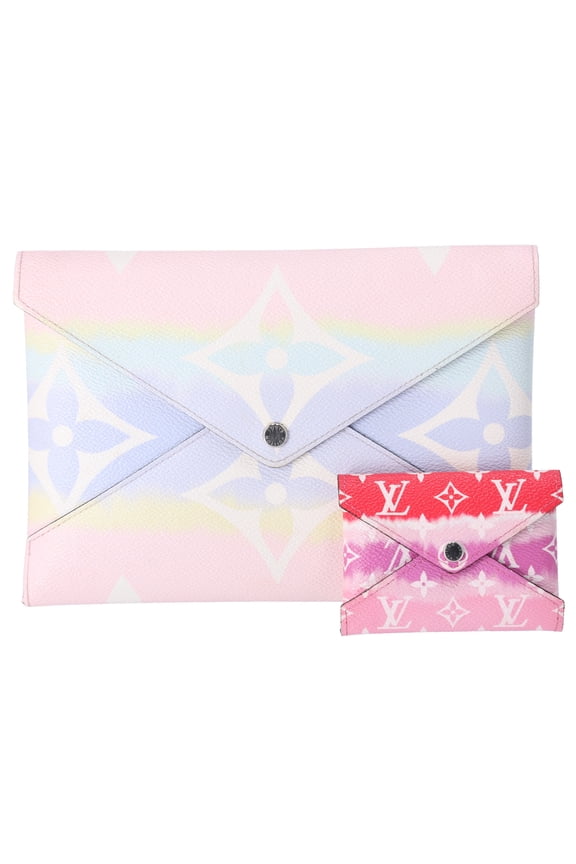 Pre-Owned Louis Vuitton Large Kirigami Pochette By the Pool Monogram Escale Pastel