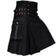 thumbnail image 2 of Hombres Cortos Pantalones Cortos Estilo Sólido Snap Sujetador Falda Plisada con Bolsillos de Uso Diario Casual para Al Aire Libre, 2 of 7