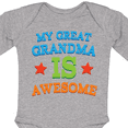 thumbnail image 4 of Inktastic My Great Grandma is Awesome Boys or Girls Long Sleeve Baby Bodysuit, 4 of 5