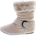 thumbnail image 2 of Static Footwear Girls Fashion Faux Suede Fur Cuff Boots, 2 of 7