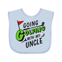 Inktastic Going Golfing with My Uncle Kids Golf Boys or Girls Baby Bib
