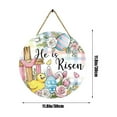 thumbnail image 3 of Boovnll Easter Door Sign, 9" Wooden Easter Bunny & Eggs Hanging Sign, Easter Welcome Sign Easter Door Decorations for Spring Home Office Door, Wall Party Decor, Easter Decorations, 3 of 6