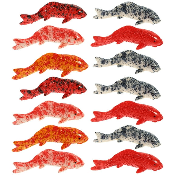 BESTOYARD 20Pcs Floating Resin Fish Figures Aquarium Decor Compact Realistic Fake Fish