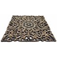 thumbnail image 3 of Oriental Home Decor. Rustic Floral Wood Carved Wall Hanging. 24" Available in Dark Brown, Black Wash, 3 of 8