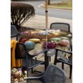 thumbnail image 6 of Square Outdoor Tablecloth with Umbrella Hole Easter Outside Table Cloth Waterproof Patio Table Cover Spring Watercolor Eggs Flowers Leaf Plant Zipper Tablecloths for Picnic Party Camping 54x54 Inch, 6 of 8