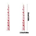 thumbnail image 3 of Printed Long Taper Candles Romantic Dinner Decoration Wedding Candlelight Unscented Candlesticks Two-Pack Set Special Occasion, 3 of 5