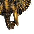 thumbnail image 2 of Cabeza de resina falsa para colgar en la pared, elegante adición a cualquier habitación, mano de obra fina. Elefante de bronce, 2 of 2