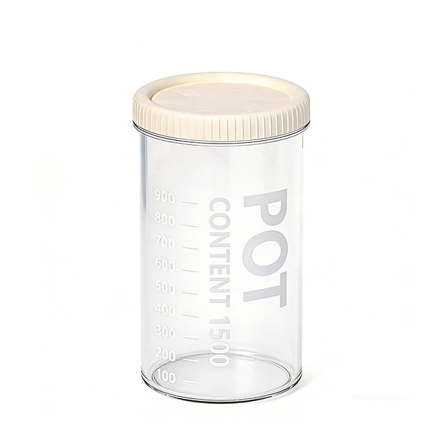 900ml Clear Plastic Jars with Lids, labels, Empty Plastic Storage Jars Food Storage Containers for Dry Food, Peanut, Spice