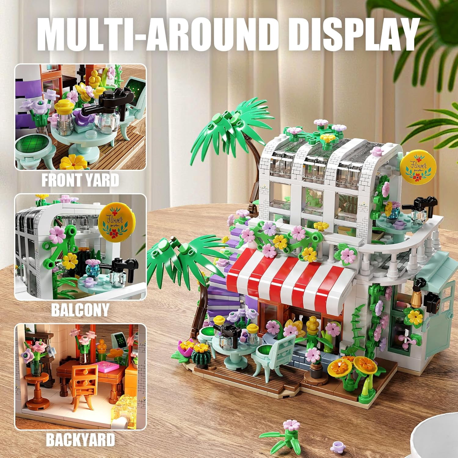 Remocguys Flower House Building Set with LED Compatible with Lego Garden for Adults Kids 705Pcs