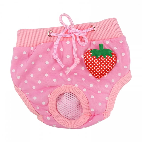 TELOLY 4Pcs Comfortable Cotton Dog Diapers for Female Dogs Washable Reusable Pants for Menstruation Heat Training