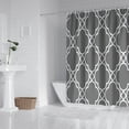 thumbnail image 2 of Gray Geometric Pattern Shower Curtain 72"x72" ,Bathroom Decorative Shower Curtains Set with 12 Hooks,Modern Waterproof Washable Shower Curtain, 2 of 6