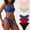 Blue, variant on Women's Elastic V Waist Bikini Underwear, Low Rise Seamless Stretch Fit Briefs S-XXL