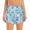 thumbnail image 2 of Balery Cute Animals Surfers Pantalones cortos deportivos para mujer con forro y dos bolsillos, elásticos, para entrenamiento, gimnasio, yoga-Medium, 2 of 7