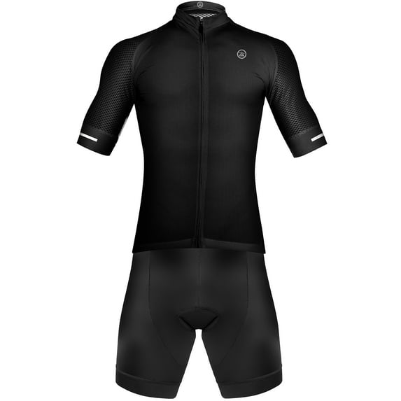 Zol Cycling Breathable Race Fit Jersey With Bib (Black, XXLarge)