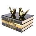 thumbnail image 1 of Libros decorativos de papelería ADUN con estatuas doradas de pájaros pequeños, 1 of 8