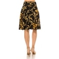 thumbnail image 3 of Women's Casual Knee Length Flare A-line Skirt with Elastic Waistband, 3 of 5
