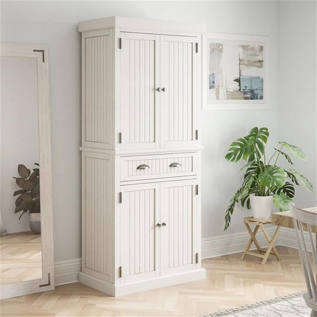 Homestyles Nantucket Garde-manger en Bois en Blanc Cassé