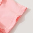 thumbnail image 6 of SGMVNU Girls Summer Top Shirt Ruffle Trim Short Sleeve Blouse Solid Color Casual Loose Fit Soft Cotton Tees Daily Wear Shirt, Size 13-14 Years, th1-Pink, 6 of 8