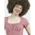thumbnail image 4 of No Boundaries Lace Square Neck Top, Women's, 4 of 5