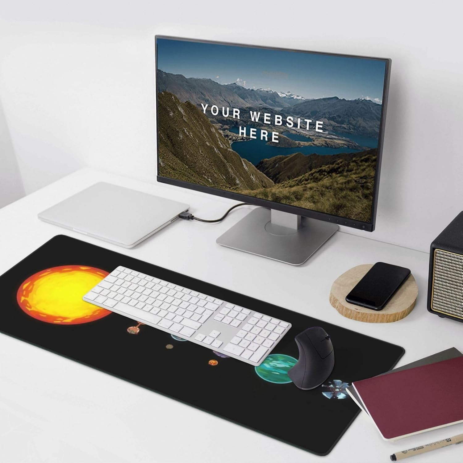 Outer Wilds Gaming Mouse Pad XXL Large Extended Computer Full Desk Pad 35.4.5x15.7 inch Computer Mouse Mat Keyboard for Home Office