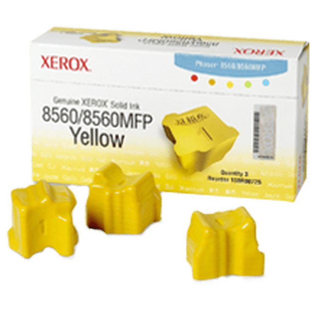 ~Brand New Original XEROX 108R00725 SOLID Ink Sticks Yellow (3 Per Box)
