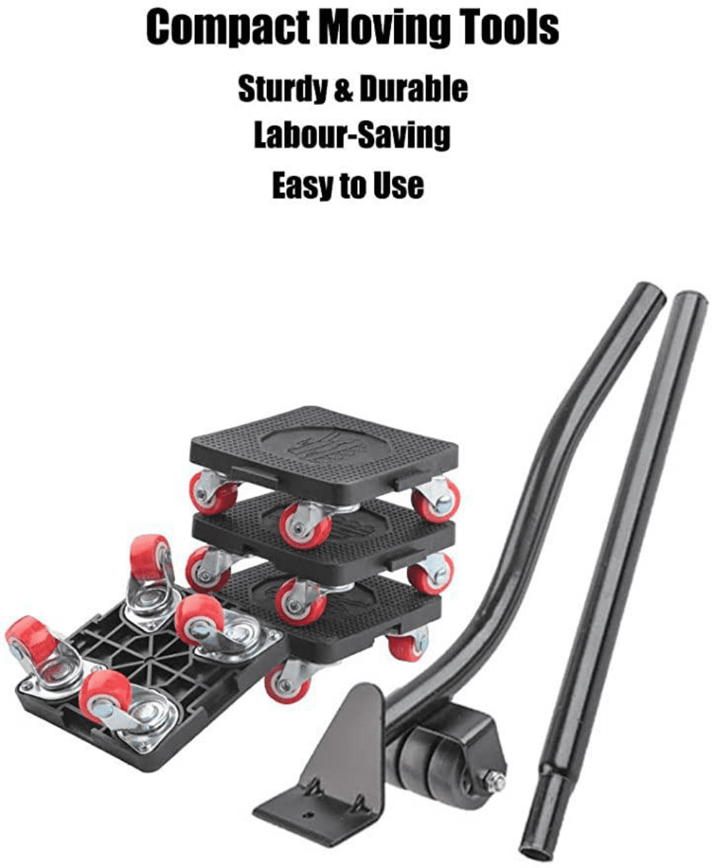 Heavy Furniture Lifter with Extension Bar and 4Wheel Furniture Glides
