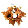 thumbnail image 3 of 3pcs Fall Candle Rings for Pillars,Mini Artificial Pumpkins Sunflowers Floral Tealight Candle Ring Holder for Thanksgiving Day Decorations, Holiday Party Centerpieces, Wedding Table Decor, 3 of 9