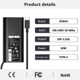 thumbnail image 2 of Cargador Usb-C Para Ordenador Portátil, 65W, 45W, Para Dell Latitude 5530, 5420, 5430, 5520, 5540, 7430, 7420, 7440, 7340, 7530, 7330, 7320, Xps 13, 9250, 9360, 9365, 9370, 9380, 9350 Cable De Aliment, 2 of 5