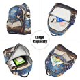 thumbnail image 5 of JIALIOU Mini Backpack Purse for Women Quilted Casual Daypack Small Travel Shoulder Bag, Colorful Butterflies Fly on Book, 5 of 7
