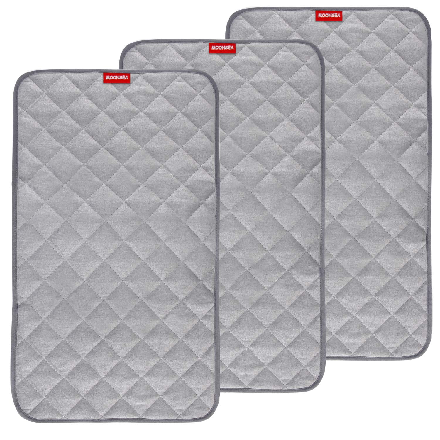 Waterproof Changing Pad Liners Bamboo Terry Quilted with NonSlip Back