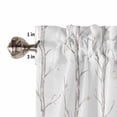 thumbnail image 5 of Living Room Curtains 72 Inches length, Grey Tree Window Treatment Curtain Drapes, Botanical Vintage Birds Branch Light Filtering Drapes for Bedroom Laundry Room, 52"x72", 2 Panels, 5 of 7