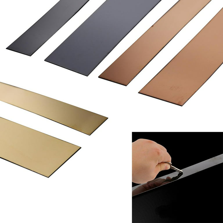 5M Self-adhesive Stainless Steel Strip Mirror Metal Strip