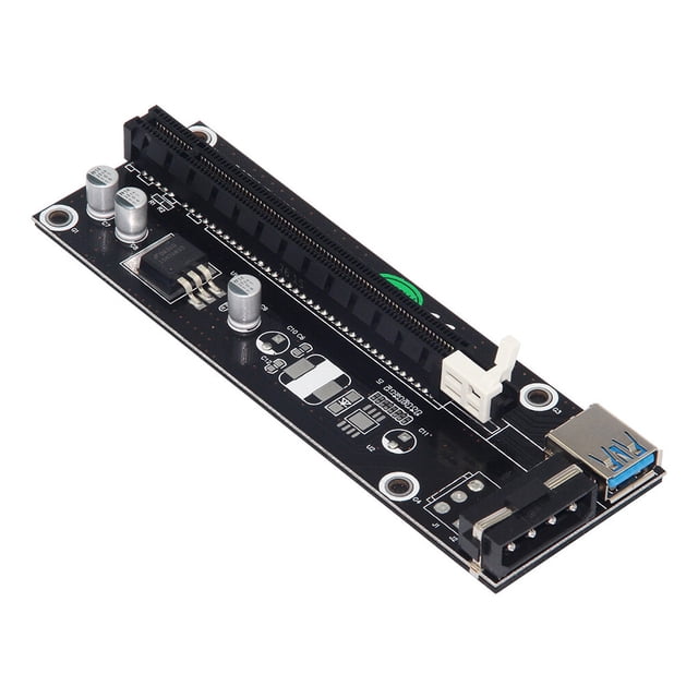 stanreset USB 3 .0 PCI -E pci e Riser 1X 4x 8x 16x Extender Riser Adapter Card SATA 15pin Male to 6pin Power Cable райзер Wholesale Black 60CM 1Set
