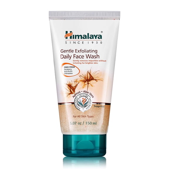 Himalaya Gentle Exfoliating Daily Face Wash for Deep Clean Pores & Soft, Moisturized, Renewed Skin, 5.07 oz