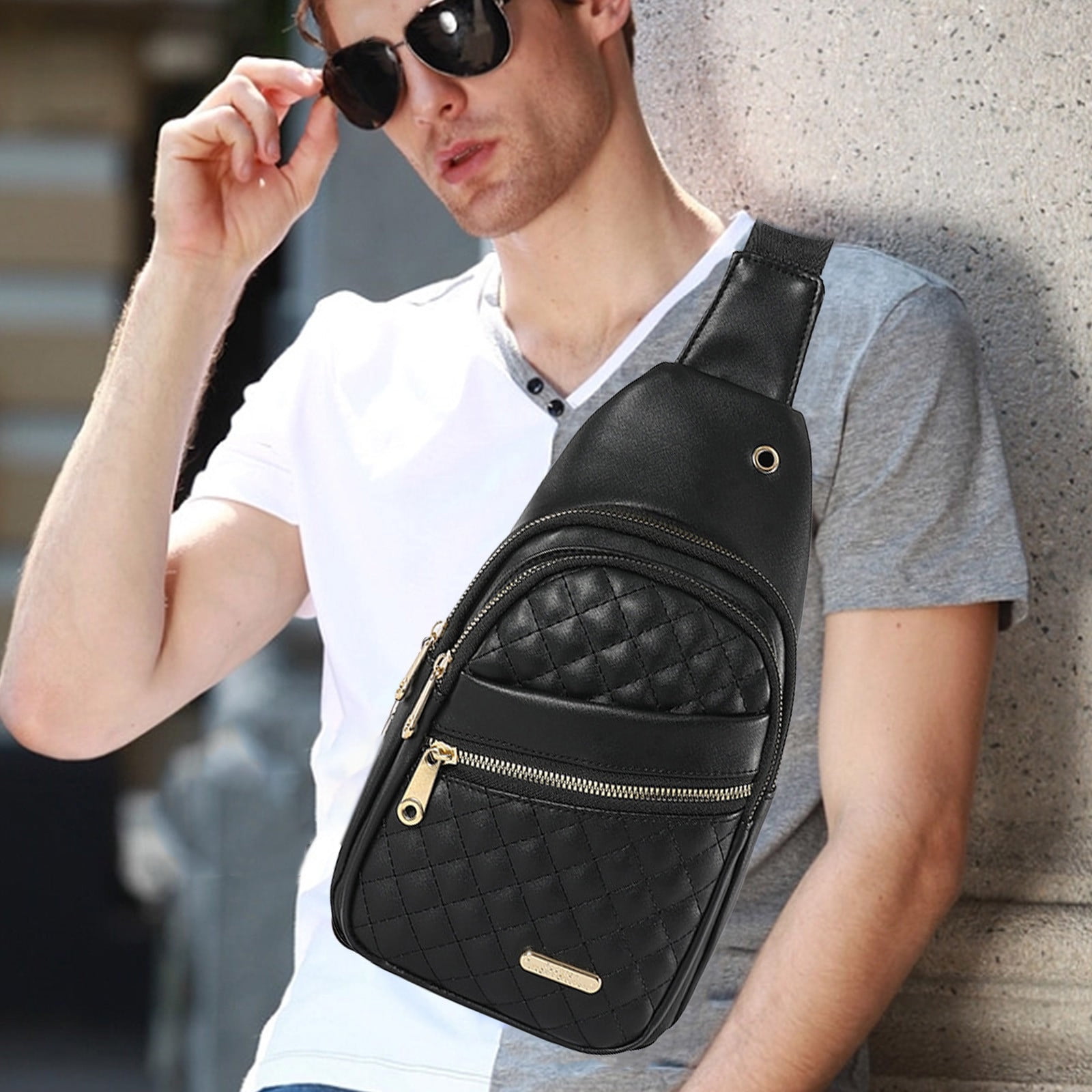 zanvin School Deals Sling Bag For Men Women Shoulder Backpack Chest Water Proof Bags Crossbody Daypack With Earphone Hole For Hiking Camping Outdoor