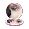 thumbnail image 3 of (Pink)compact rechargeable lighted makeup mirror,1x and 10x magnifying, 3 of 4