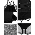 thumbnail image 7 of Mycoco Strappy Tankini Swimsuits for Women Blouson Tankini Top with Shorts Push Up Two Piece Bathing Suits US 8, 7 of 7
