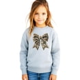 thumbnail image 2 of Ink Printed Image NOT Fabric and Pearls Camo Coquette Bow with Pearl Trim Sweatshirt Gray Sweatshirt Youth XS, 2 of 9