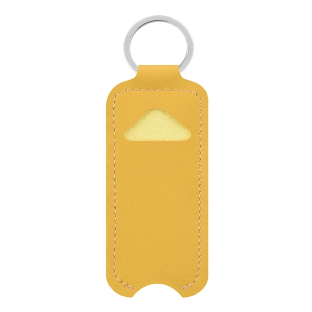 Bolsa de almacenamiento de lápiz labial, pequeña bolsa portátil para bálsamo labial con llavero, práctico estuche de transporte para lápiz labial para exteriores.