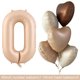 thumbnail image 1 of Globos de papel de aluminio de color caramelo para decoración de fiestas, globo de látex marrón chocolate y caramelo, 1 of 8