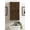 Brown, variant on Kate and Laurel Mezzeta Decorative Modern One-Door Floating Bathroom Cabinet, 15 x 7 x 28, Brown, Decorative Over Toilet Storage Cabinet Made from Solid Mango Wood with Slatted Chevron Design