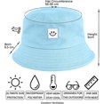 thumbnail image 2 of Sombrero de pescador, sombrero para el sol para mujer, sombrero tipo cubo, sombrero de algodón, sombrero plegable con protección solar para mujeres y hombres, actividades al aire libre, 2 of 5