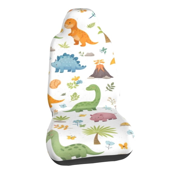 Prehistoric Animal Car Seat Covers Stretch Car Seat Protectors Universal Fit
