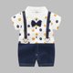 thumbnail image 2 of Odeerbi Niños Caballero Romper Con Corbata de Manga Corta Cuello Algodón Vestido Formal, 2 of 3